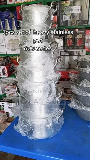 7-Piece Heavy Stainless Steel Pot Set
