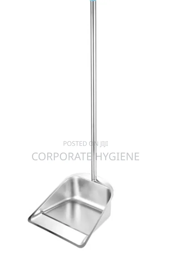 Stainless Steel Dustpan with Long Handle - 1