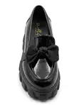 Hi-Way Girls' Black Patent Loafers - Size 37 - 3