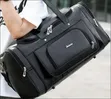 Leather Duffel Travel Bag - Black - 2