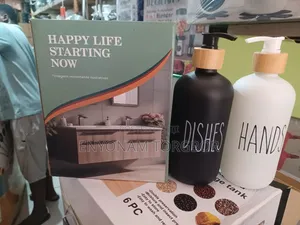 2-in-1 Ceramic Soap Dispenser Set