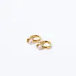 Solitaire Gold Huggies - 1