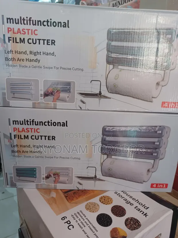 4-in-1 Kitchen Wrap Dispenser & Cutter - 1