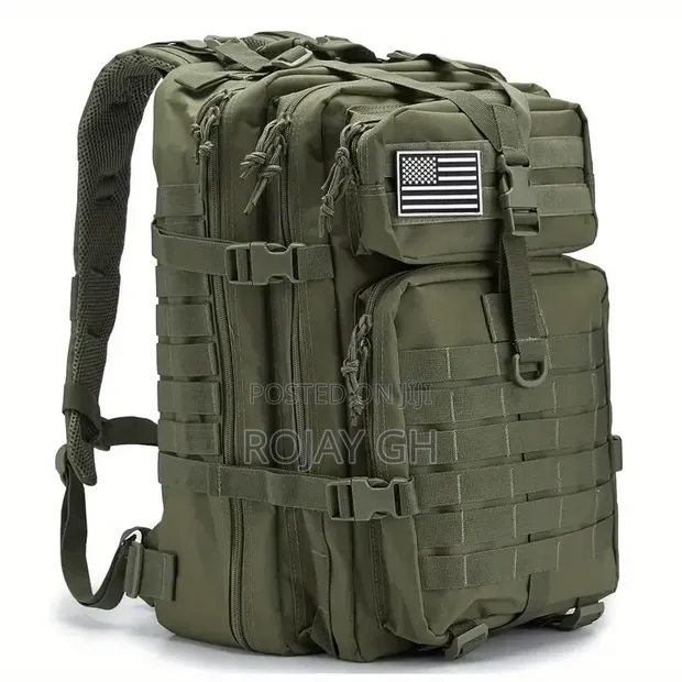 QT QY 50L Tactical Military Travel Backpack - Army Green - 1