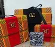 Handmade African Kente Box Bags - 3