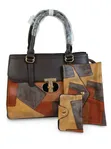3-in-1 Vintage Patchwork Handbag Set - 6 Colours - 5