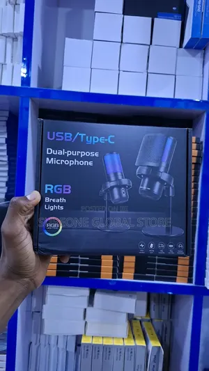 USB/Type-C Dual-Purpose Desktop Microphone for Gaming & Podcasts