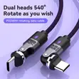 240W 540° Rotating Fast Charging Cable (USB-C to USB-C) - 4