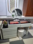Modern Dressing Table with Glass Top & Jewellery Organizer - 3