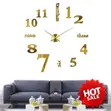 Modern 3D DIY Wall Clock - Gold - 1