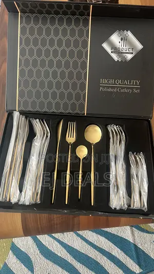 24-Piece Gold Plated Cutlery Set