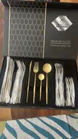 24-Piece Gold Plated Cutlery Set - 1