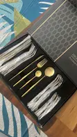 24-Piece Gold Plated Cutlery Set - 2