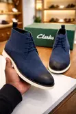 Clarks Men's Navy Blue Leather & Suede Lace-Up Boots - 2