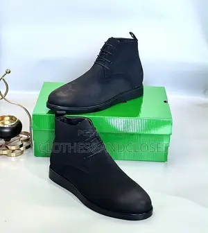 Men's Black Nubuck Leather Ankle Boots - Clarks