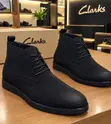Men's Black Nubuck Leather Ankle Boots - Clarks - 3
