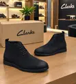 Men's Black Nubuck Leather Ankle Boots - Clarks - 4