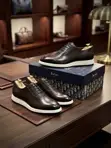 Berluti Dark Coffee Leather Hybrid Dress Shoes - 1