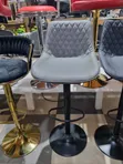 Adjustable Matte Black Bar Stool - 2