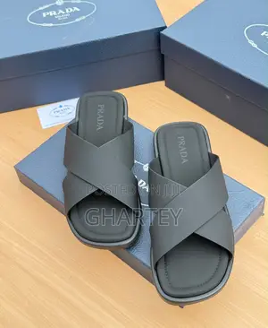 Luxury Prada Quality Men's Crossover Slippers