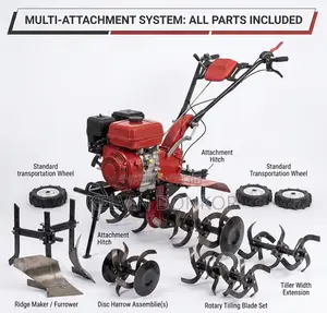Multi-Purpose Gasoline Mini Power Tiller & Ridger