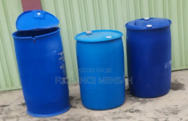 200 Litre Blue Plastic Drums/Barrels - Good Used Condition - 1