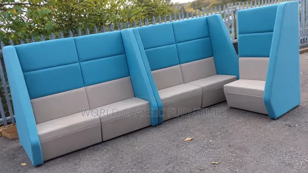 Modern High-Back Modular Booth Sofa - 1