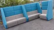 Modern High-Back Modular Booth Sofa - 1