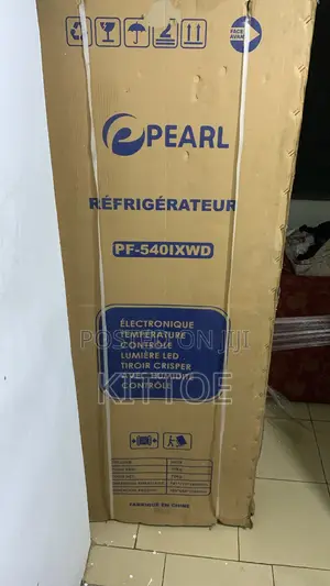 Pearl Refrigerator PF-540IXWD 510L Black Glass