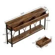 Console Table with 3 Drawers and Storage Shelf - 1