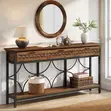Console Table with 3 Drawers and Storage Shelf - 2