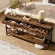 Console Table with 3 Drawers and Storage Shelf - 4