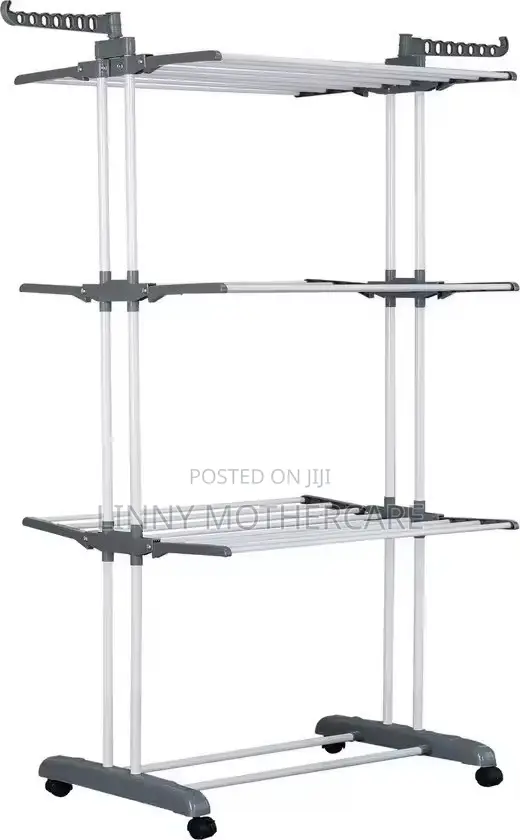 Foldable Clothes Drying Rack with Wheels - 1