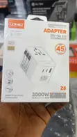 LDNIO Z8 Travel Converter Adapter (45W GaN, PD+QC 3.0) - 3