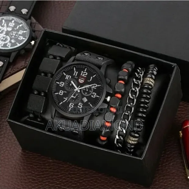 5-Piece Men's Watch and Jewellery Set - 1