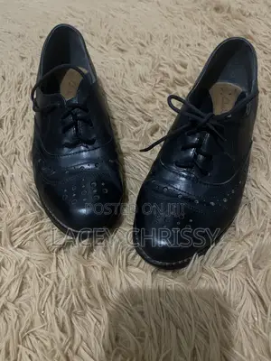 Clarks Black Leather Oxford Brogue Shoes