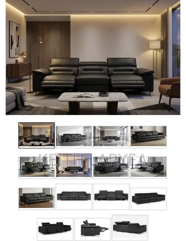 Monaco Reclining Leather Sofa | Zuri Furniture - 1