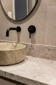 Matte Black Wall Mounted Hot & Cold Water Tap - 2