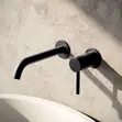 Matte Black Wall Mounted Hot & Cold Water Tap - 3
