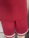 Burgundy Greek Set - T-Shirt & Shorts - 3