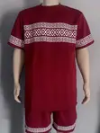 Burgundy Greek Set - T-Shirt & Shorts - 5