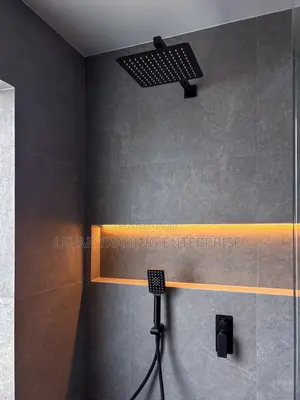 Matte Black Concealed Wall-Mounted Basin Mixer Tap