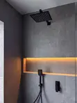 Matte Black Concealed Wall-Mounted Basin Mixer Tap - 1