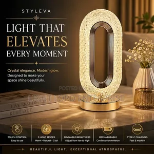 Chargeable Crystal Diamond Table Lamp