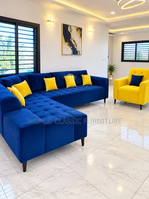 Luxury Yellow Velvet Accent Chair