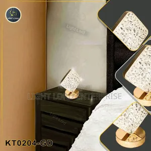 KT0204 Gold Heptagon Rechargeable Desk Lamp