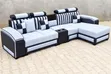 Luxury Grey & White L-Shaped Sectional Sofa – 7-Seater - 3