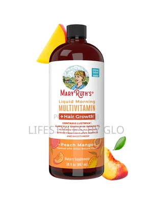 MaryRuth's Liquid Morning Multivitamin + Hair Growth - Mango Peach