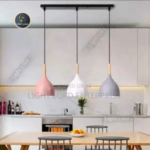 TK09060 Adjustable Pendant Light - Pink, White, Grey