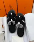 Hermès Oran Black Crystal Studded Slides - 1